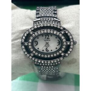 Geneva Elite Dark Grey Women’s Cuff Watch